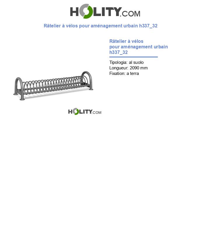 Râtelier à vélos pour aménagement urbain h337_32
