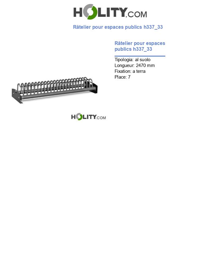 Râtelier pour espaces publics h337_33