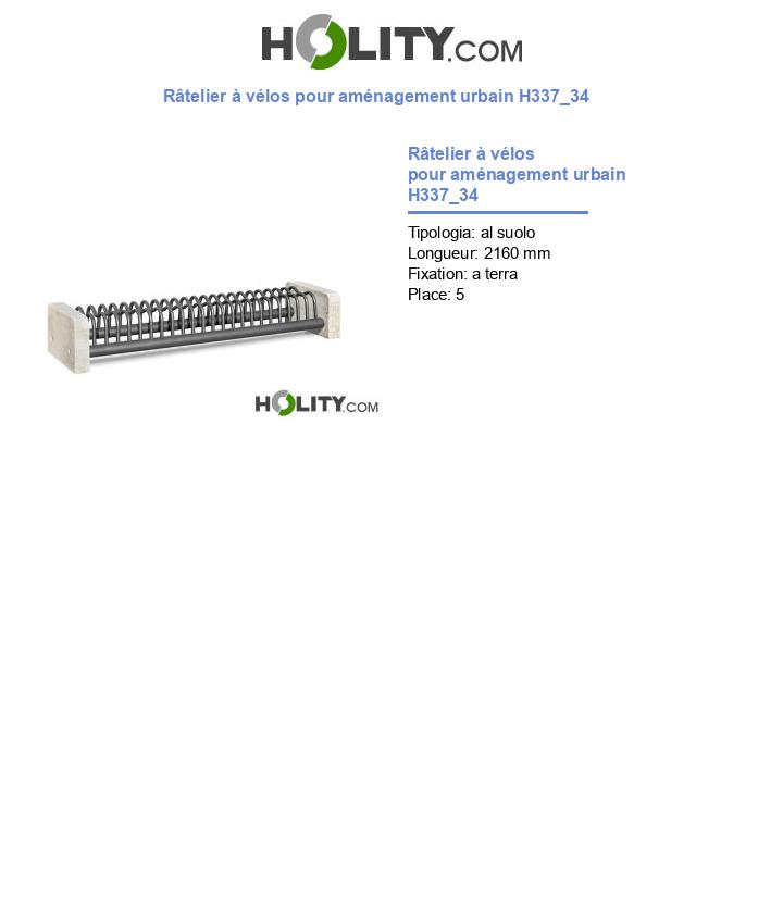 Râtelier à vélos pour aménagement urbain H337_34