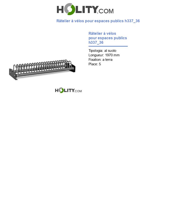 Râtelier à vélos pour espaces publics h337_36