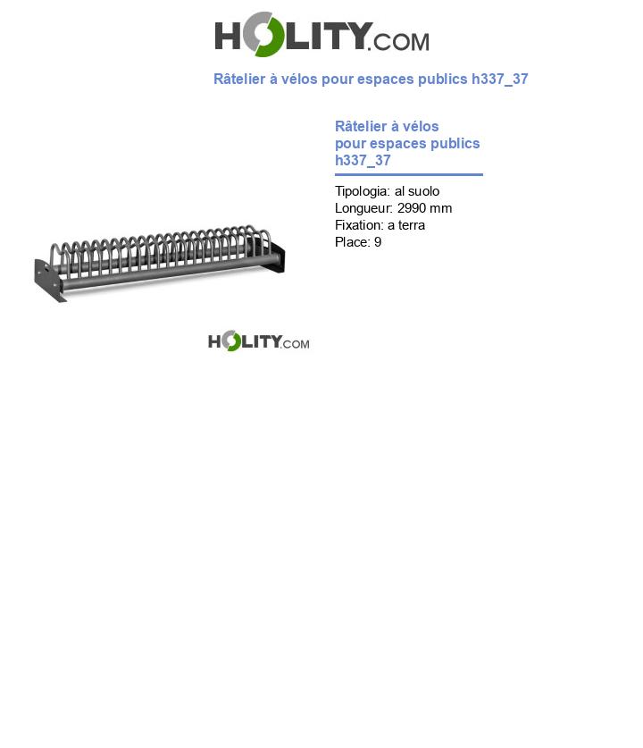 Râtelier à vélos pour espaces publics h337_37