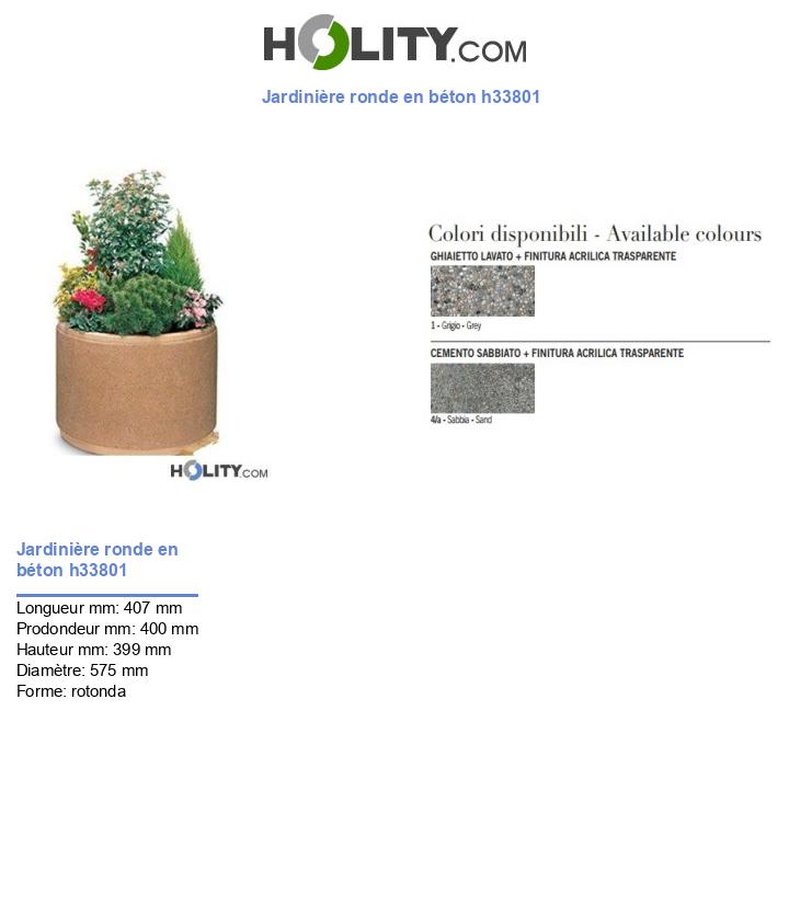 Jardinière ronde en béton h33801