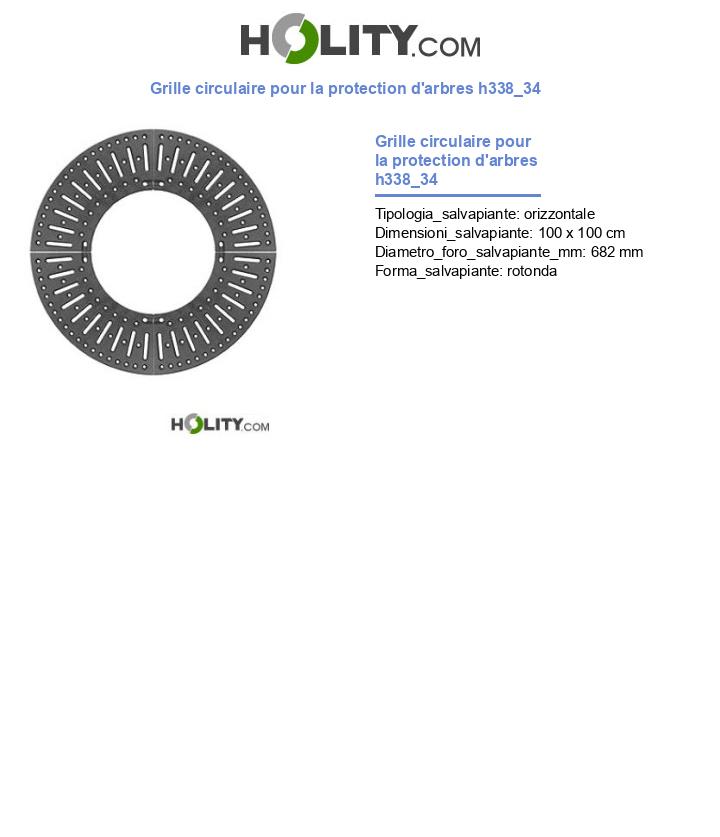 Grille circulaire pour la protection d'arbres h338_34