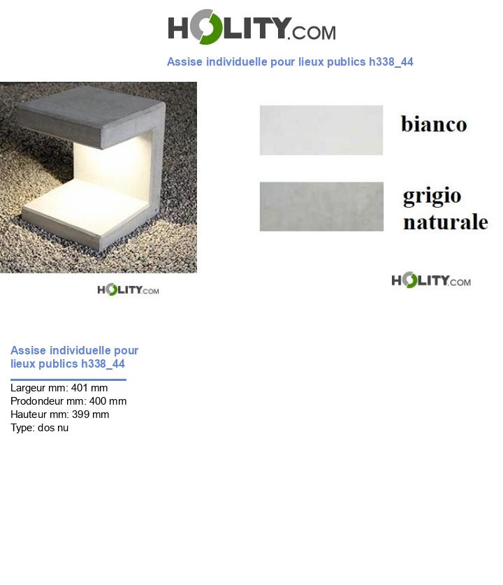 Assise individuelle pour lieux publics h338_44