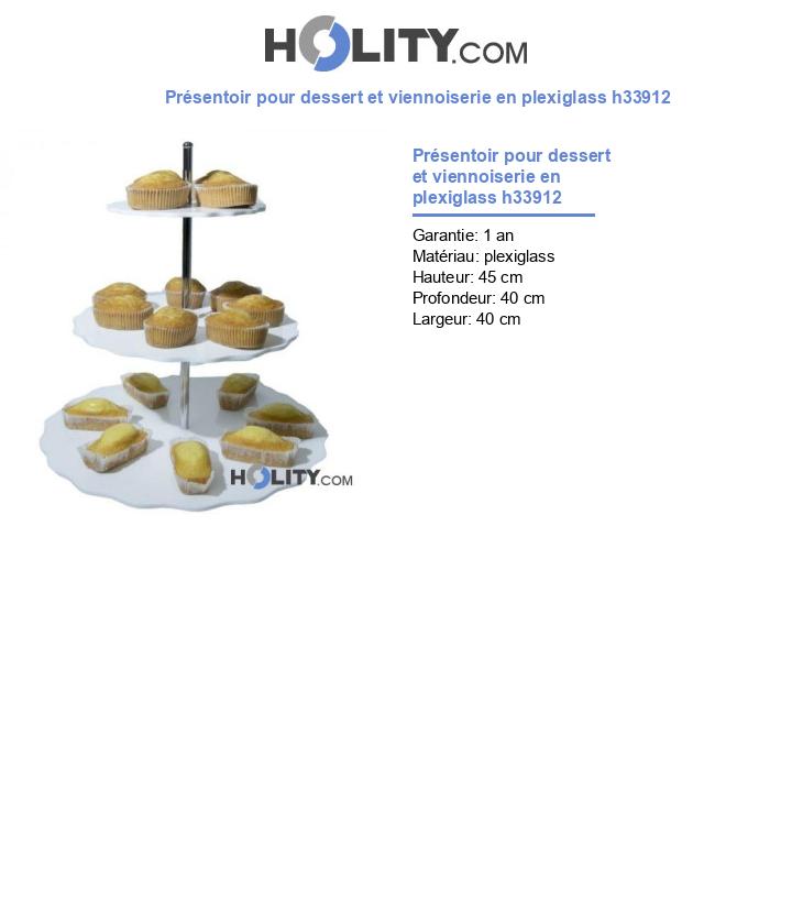 Présentoir pour dessert et viennoiserie en plexiglass h33912