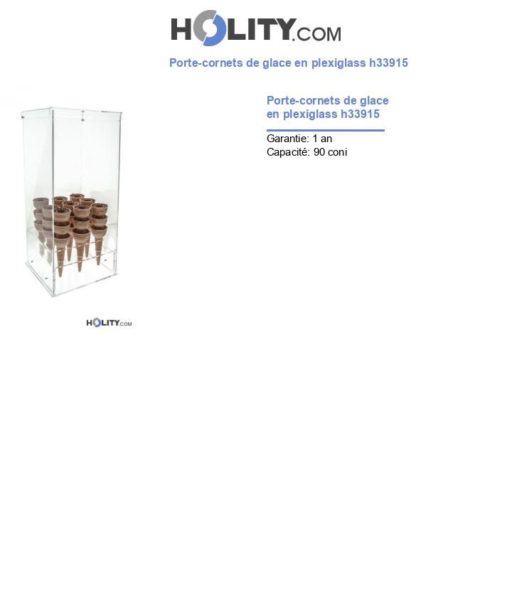 Porte-cornets de glace en plexiglass h33915