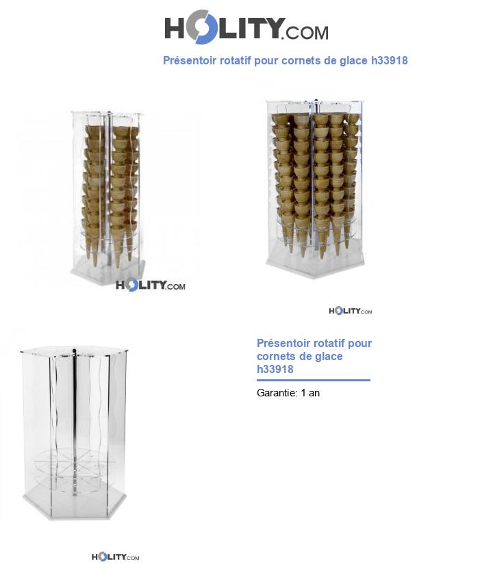 Présentoir rotatif pour cornets de glace h33918