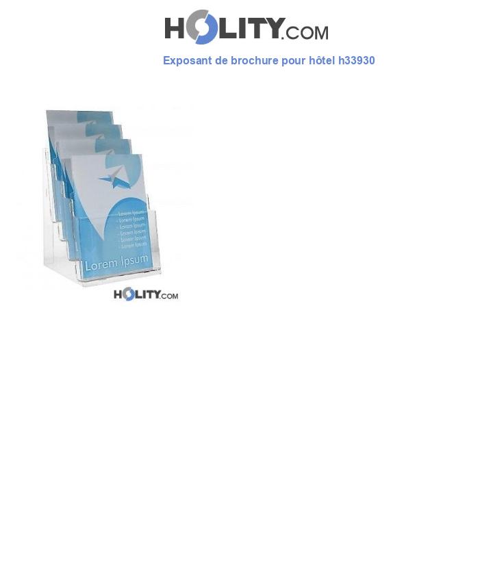 Exposant de brochure pour hôtel h33930