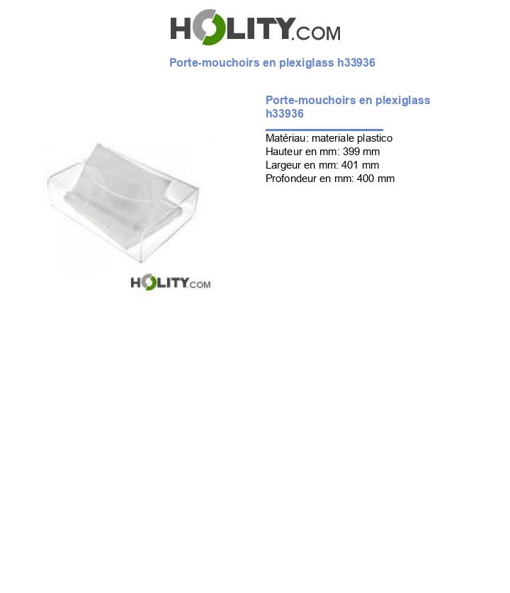 Porte-mouchoirs en plexiglass h33936
