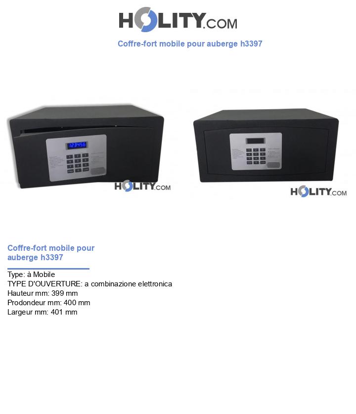 Coffre-fort mobile pour auberge h3397