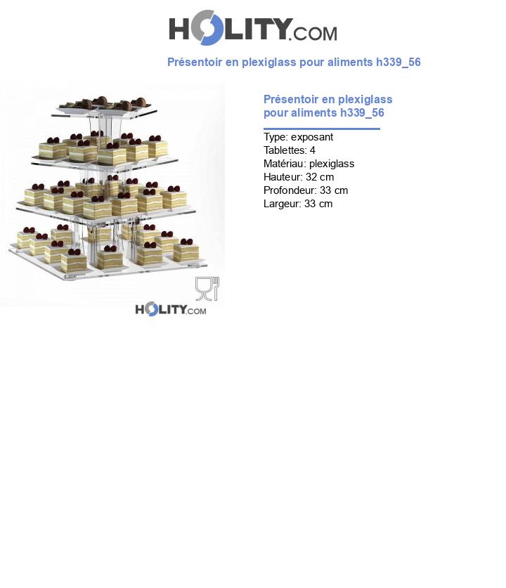 Présentoir en plexiglass pour aliments h339_56