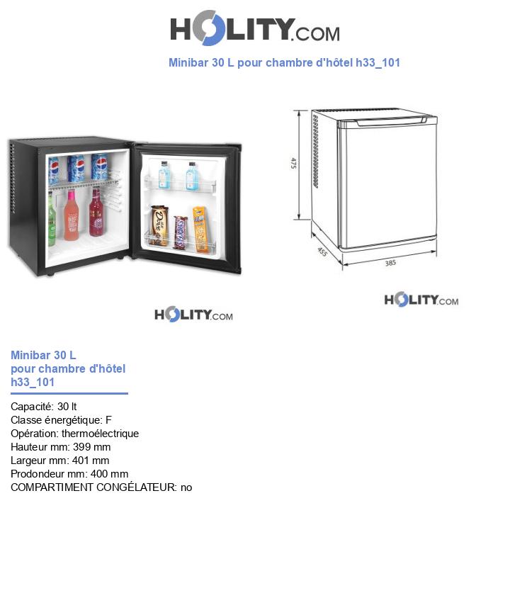 Minibar 30 L pour chambre d'hôtel h33_101