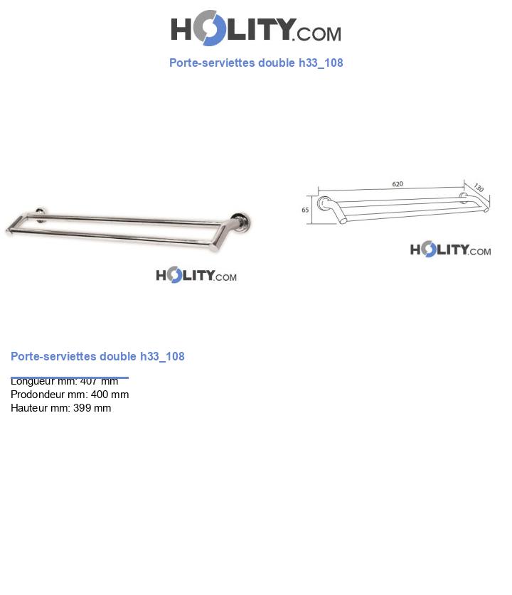 Porte-serviettes double h33_108