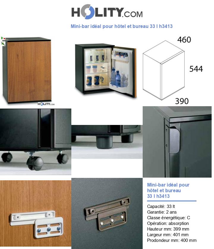 Mini-bar idéal pour hôtel et bureau 33 l h3413