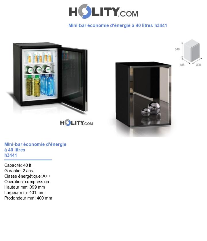 Mini-bar économie d'énergie à 40 litres h3441