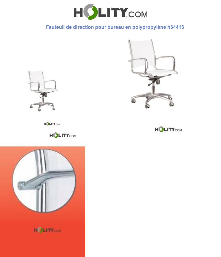 Fauteuil de direction pour bureau en polypropylène h34413