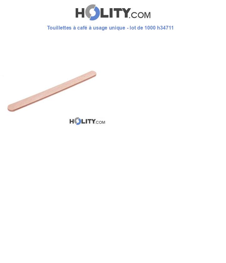 Touillettes à café à usage unique - lot de 1000 h34711
