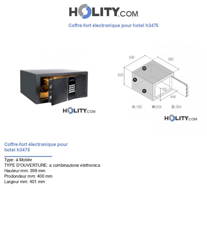 Coffre-fort électronique pour hotel h3475