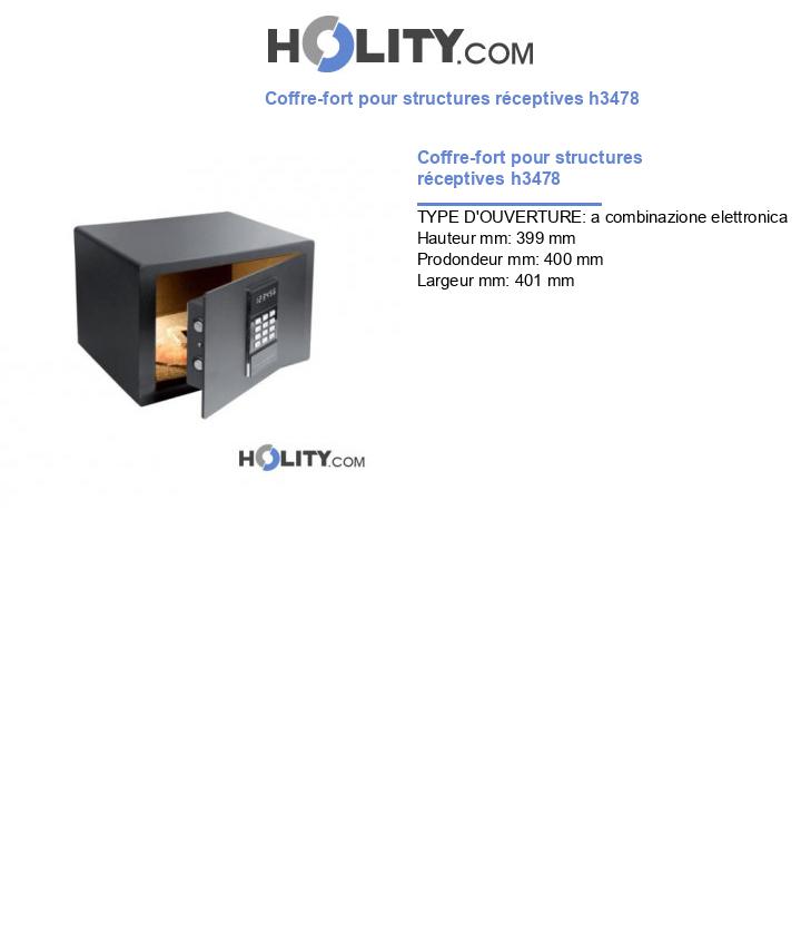 Coffre-fort pour structures réceptives h3478