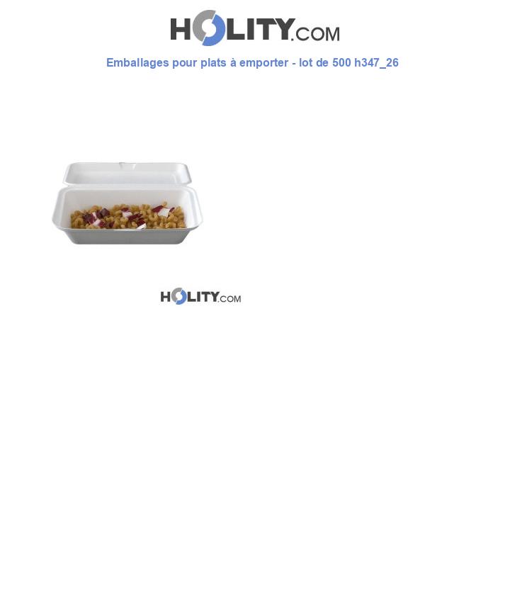 Emballages pour plats à emporter - lot de 500 h347_26