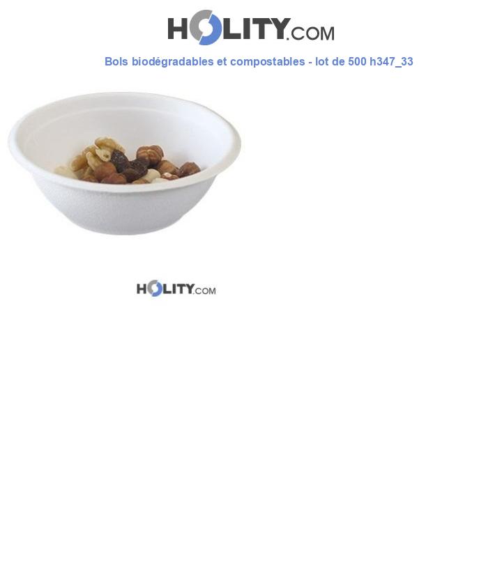 Bols biodégradables et compostables - lot de 500 h347_33