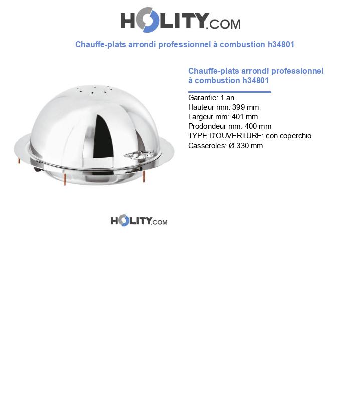 Chauffe-plats arrondi professionnel à combustion h34801