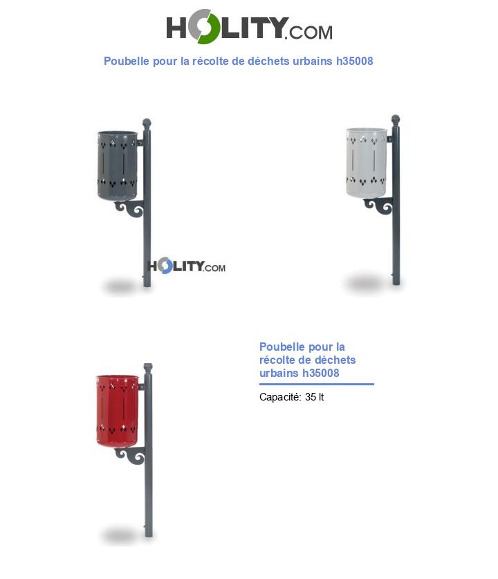 Poubelle pour la récolte de déchets urbains h35008