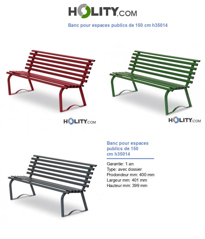 Banc pour espaces publics de 150 cm h35014