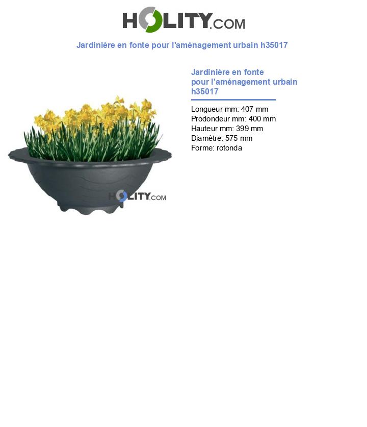 Jardinière en fonte pour l'aménagement urbain h35017