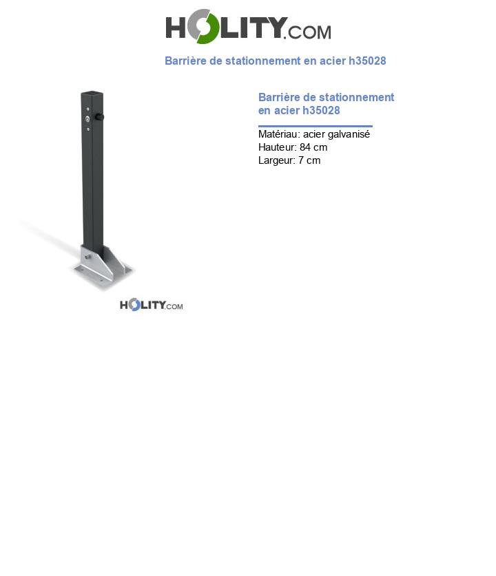 Barrière de stationnement en acier h35028