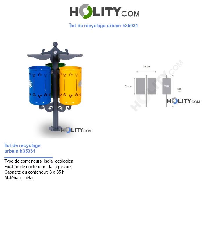 Îlot de recyclage urbain h35031