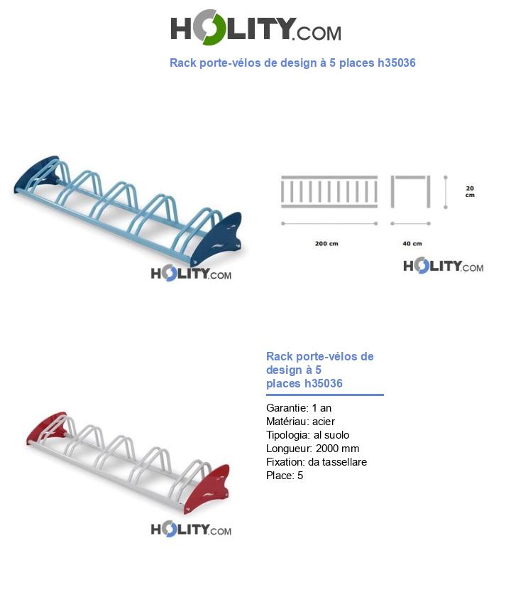 Rack porte-vélos de design à 5 places h35036