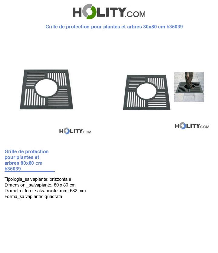 Grille de protection pour plantes et arbres 80x80 cm h35039