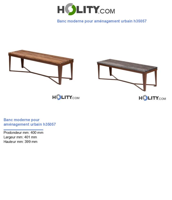 Banc moderne pour aménagement urbain h35057
