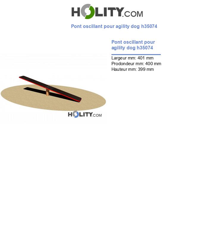 Pont oscillant pour agility dog h35074