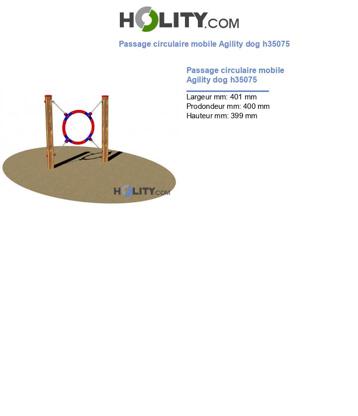 Passage circulaire mobile Agility dog h35075