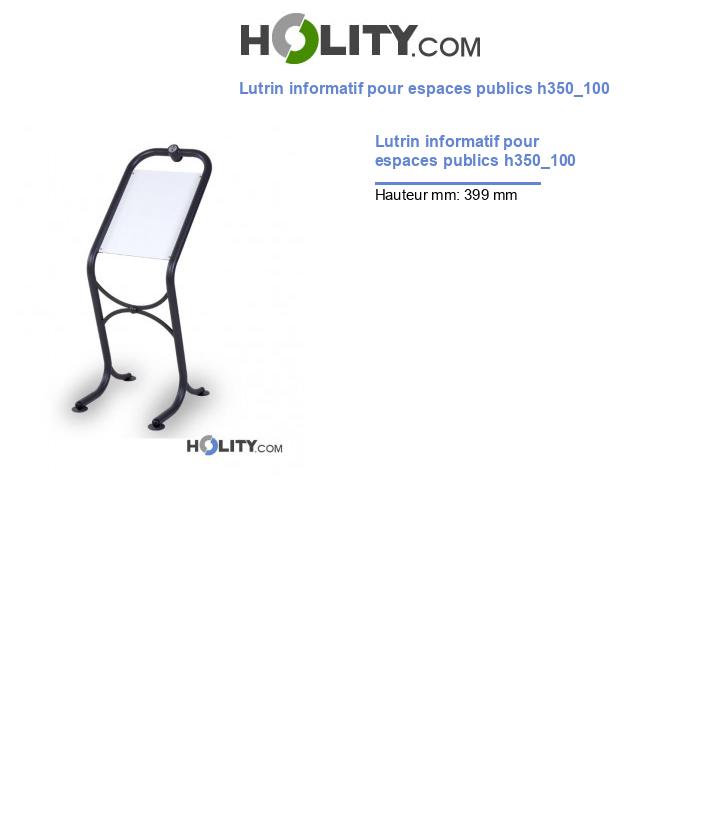 Lutrin informatif pour espaces publics h350_100