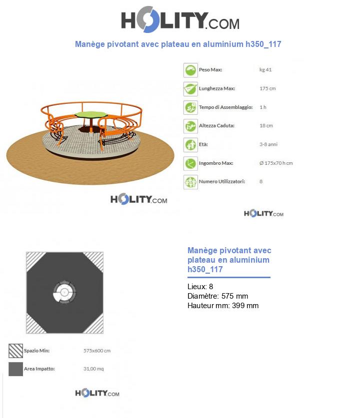 Manège pivotant avec plateau en aluminium h350_117