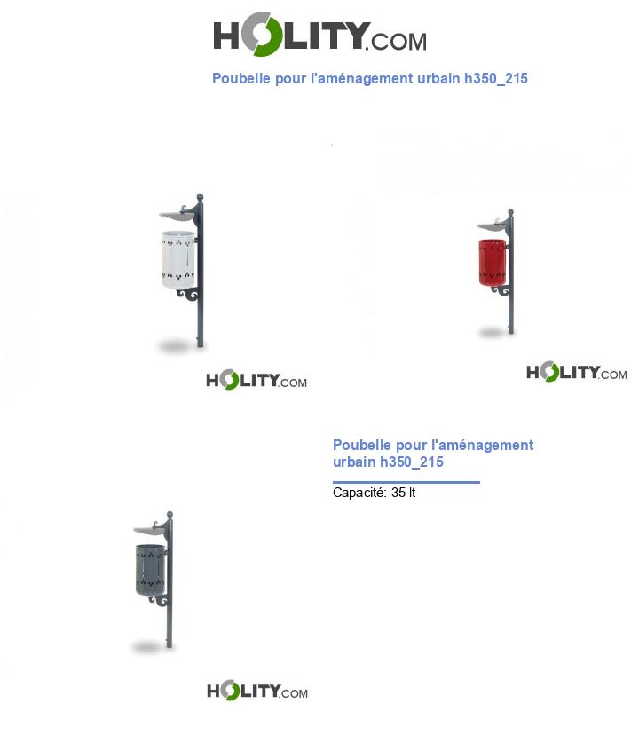 Poubelle pour l'aménagement urbain h350_215