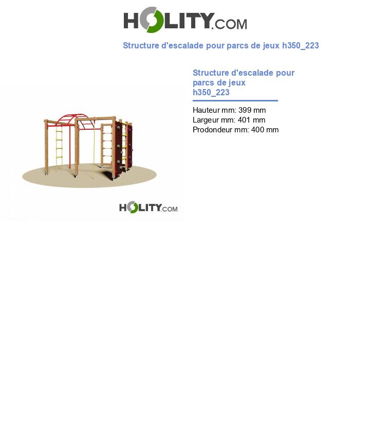 Structure d'escalade pour parcs de jeux h350_223