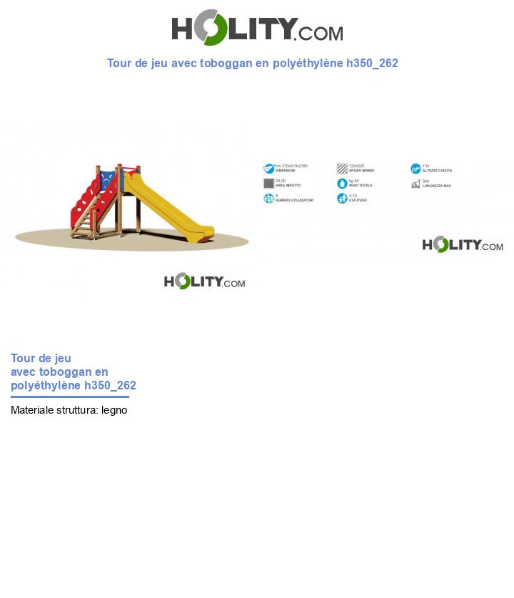 Tour de jeu avec toboggan en polyéthylène h350_262