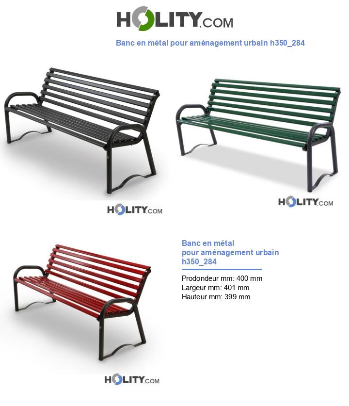 Banc en métal pour aménagement urbain h350_284