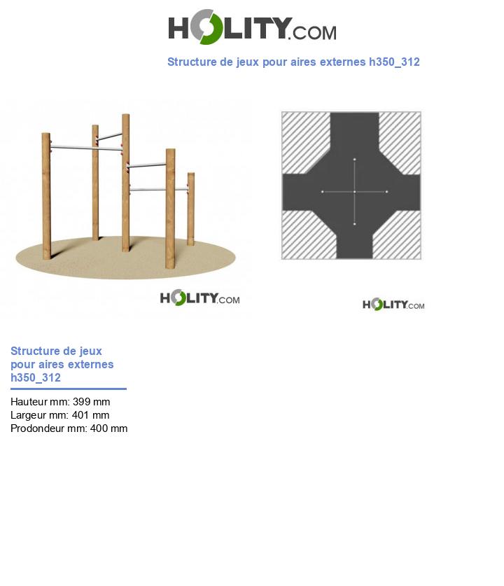 Structure de jeux pour aires externes h350_312