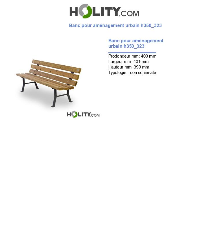 Banc pour aménagement urbain h350_323