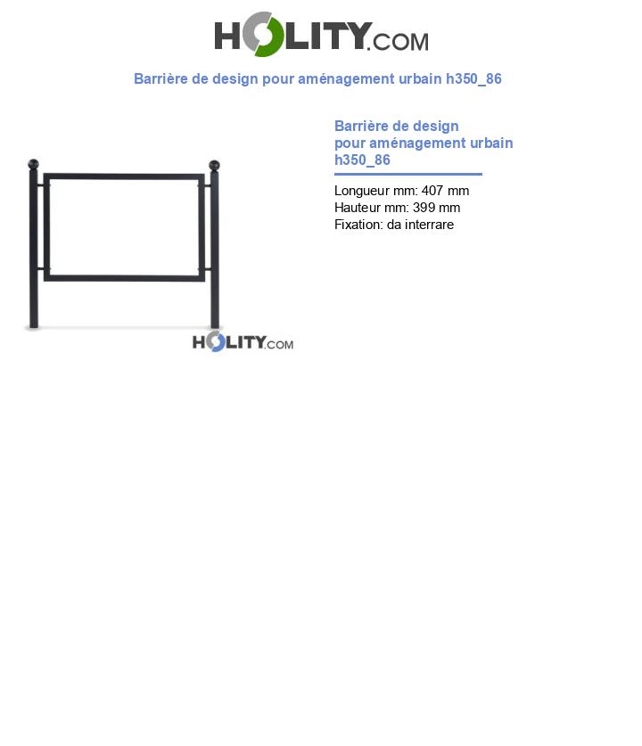 Barrière de design pour aménagement urbain h350_86