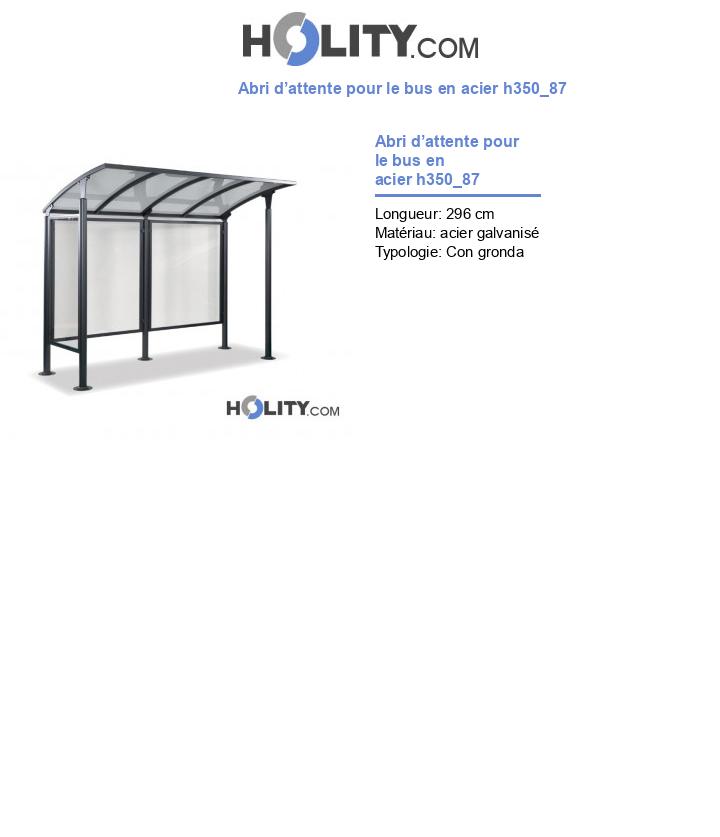 Abri d’attente pour le bus en acier h350_87