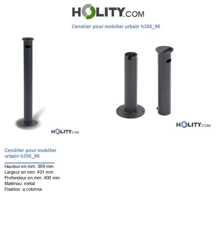 Cendrier pour mobilier urbain h350_96