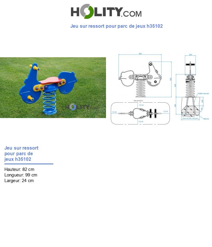 Jeu sur ressort pour parc de jeux h35102