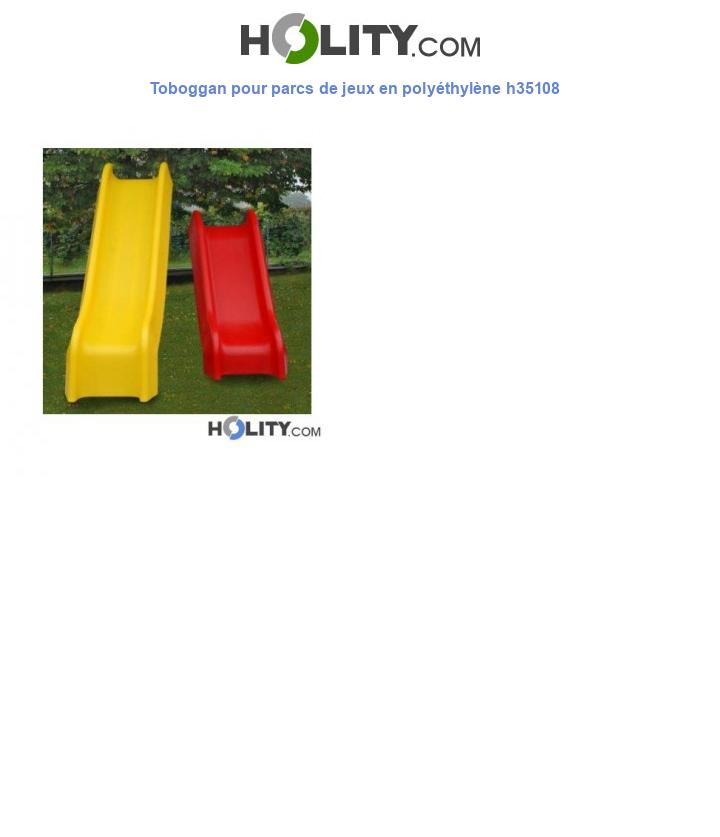 Toboggan pour parcs de jeux en polyéthylène h35108