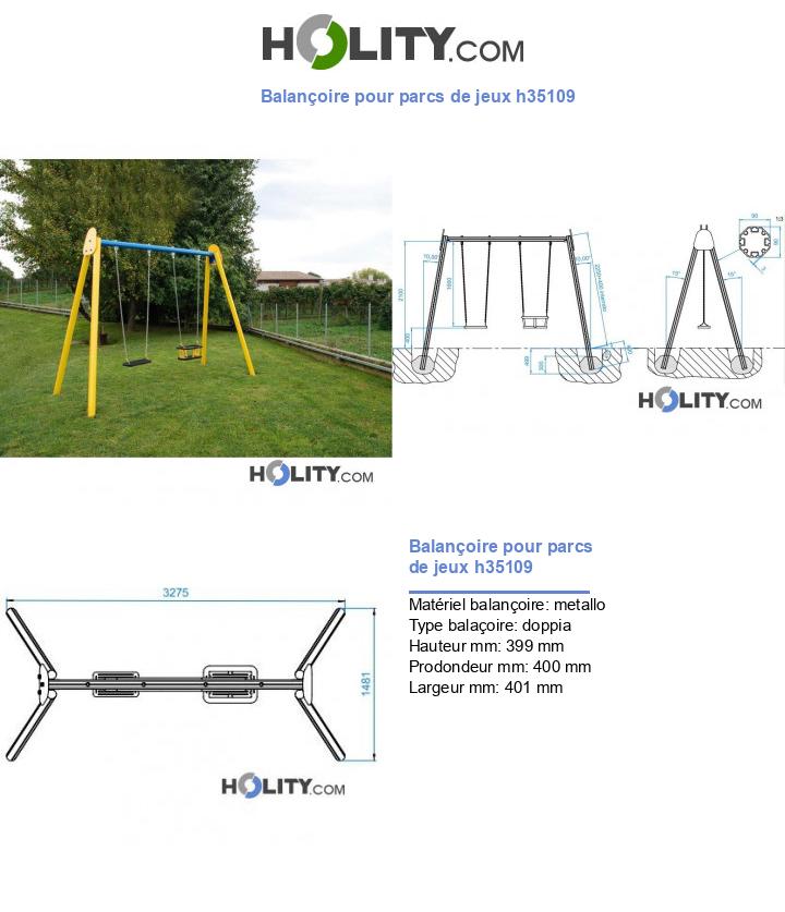 Balançoire pour parcs de jeux h35109